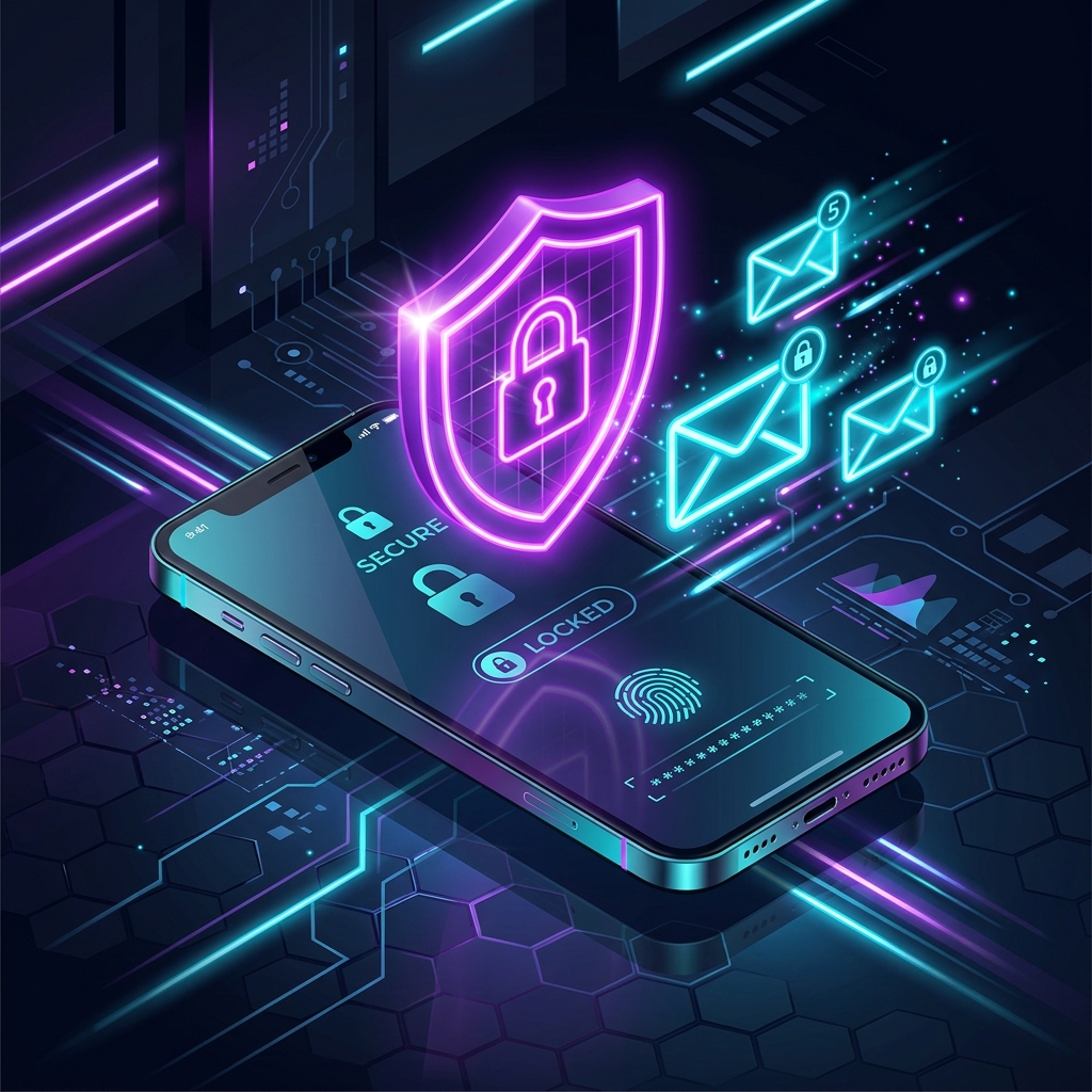 TempMail Pro Neon Mockup